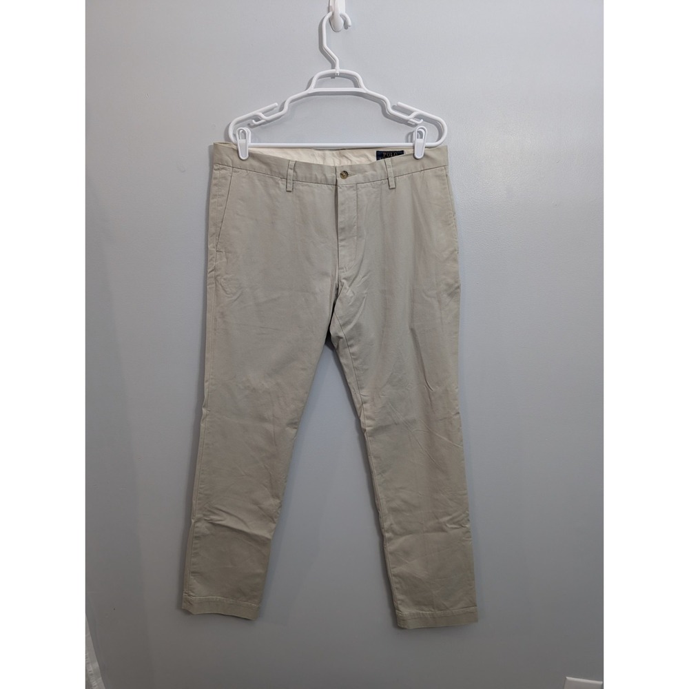 C5 Polo Ralph Lauren Classic Fit Straight Leg Chino ‎ Khakis Mens 35x32 Beige